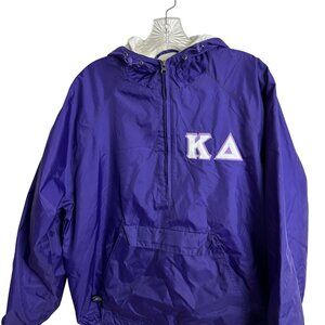 Charles River Apparel Unisex Windbreaker Jacket With Hoodie PURPLE  Size Medium